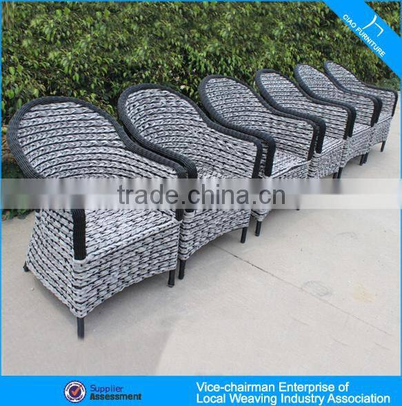 Modern hotel garden furniture rattan dining chairs