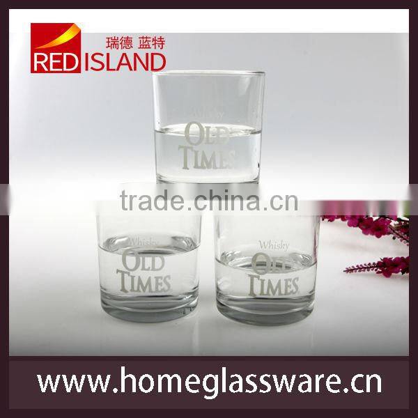 glass manufactory supply round glass whisky tumbler, whisky glass cup