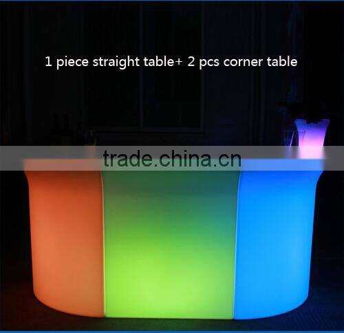 RGBW color change remote control long LED Tea/Coffee table