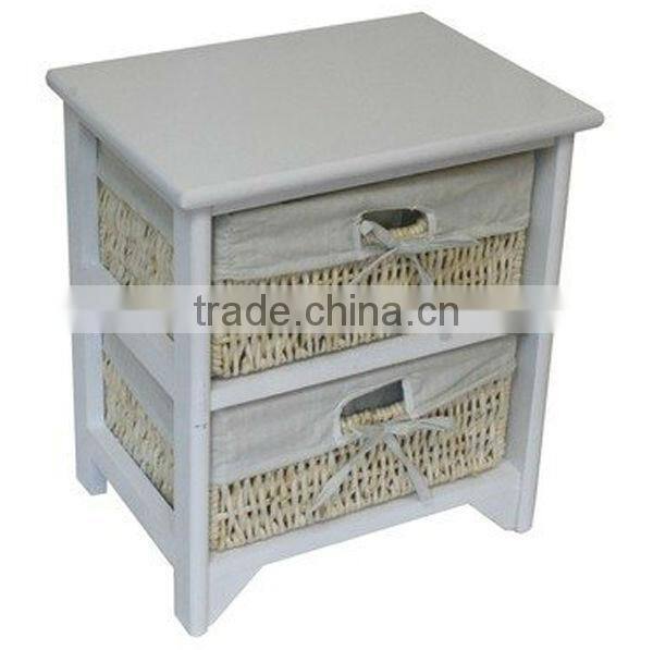 Small natural willow wooden cabinet with handle wholesale