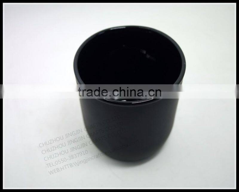 300ml 10oz glass candle holders matte color glass candle jars with lid