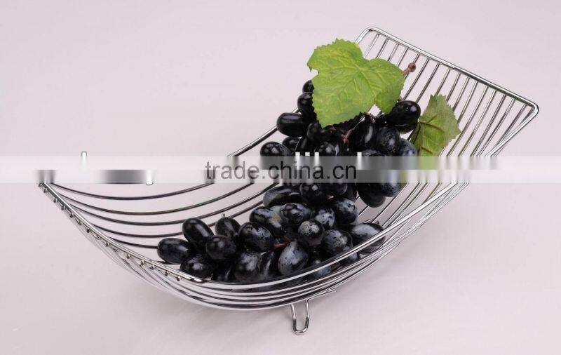 Good quality home stainless steel fruit basket, metal wire fruit basket