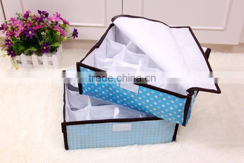 N492 Household Non Woven Box Foldable 12 Grid Storage box