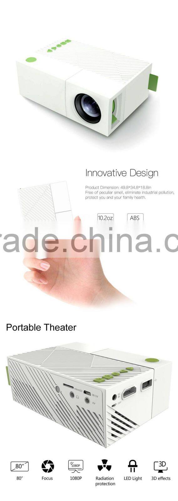 portable home cinema projector mini pocket projector YG310