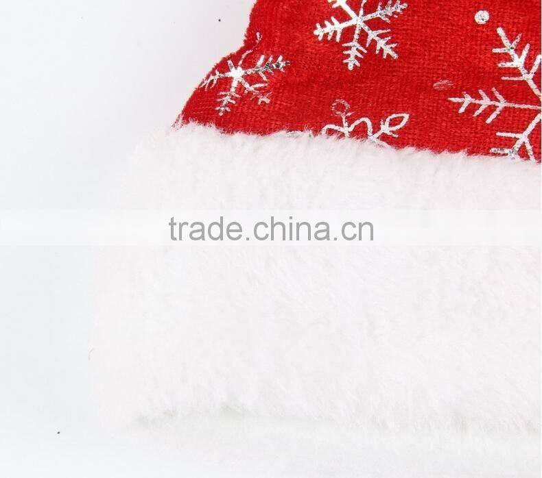2016 Hot Slae Santa Claus Hat For Adults Snowflake Painted Party Christmas Dancing Hat