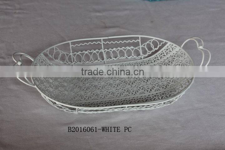 Iron wire rectangle plate with handle