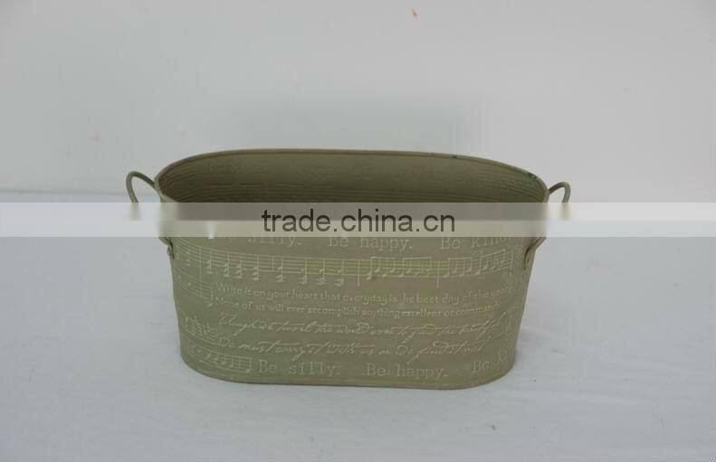 Rectangular egg-shaped pot Home &Garden Enamel gardening ice basin