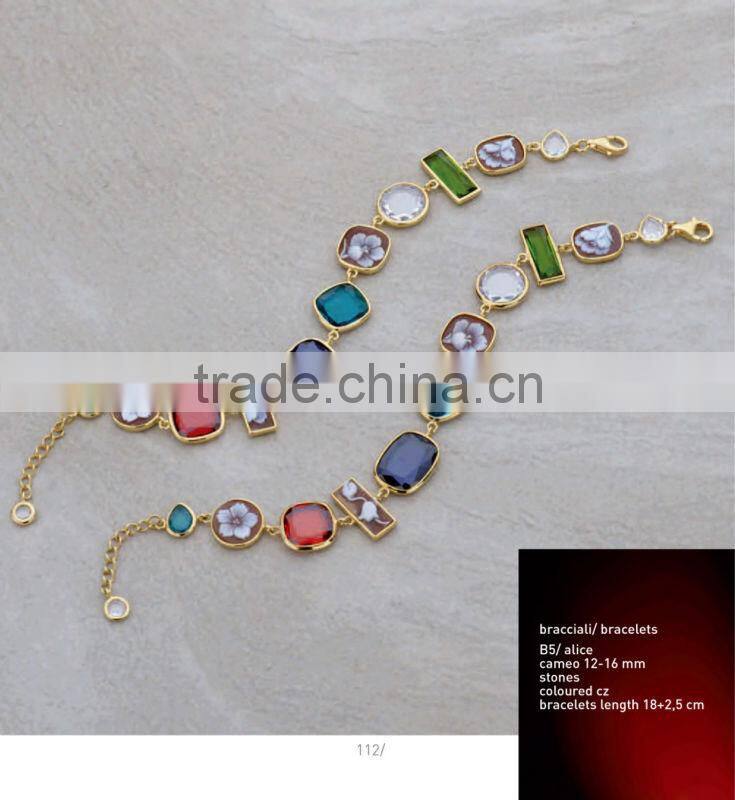 Wholesale 925 Sterling Silver Elegant Handmade Cameo Fairy And Flower Pendant Made in Italy O30 cameo 11mm