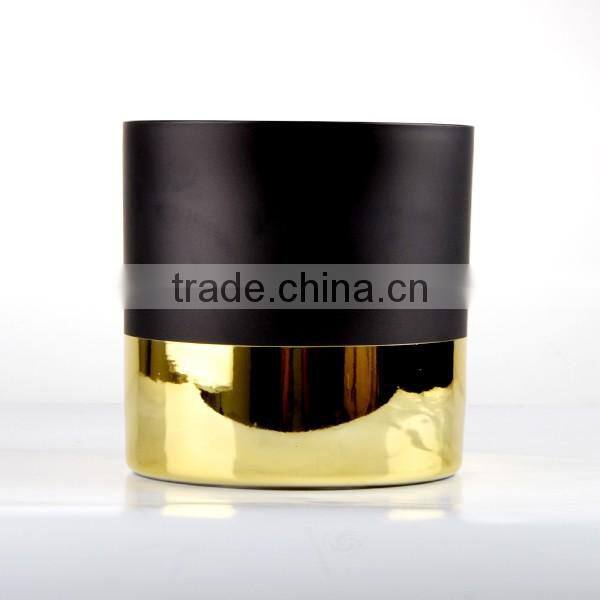 Newest Half Golden Design Glass Vase