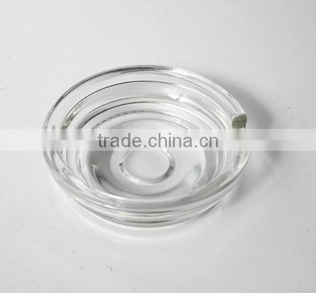 wholesale clear small round glass ashtray for cigarette