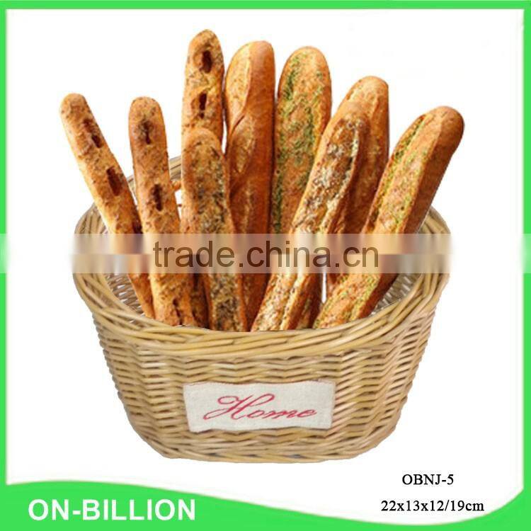 Decorative custom cheap natural French willow food basket