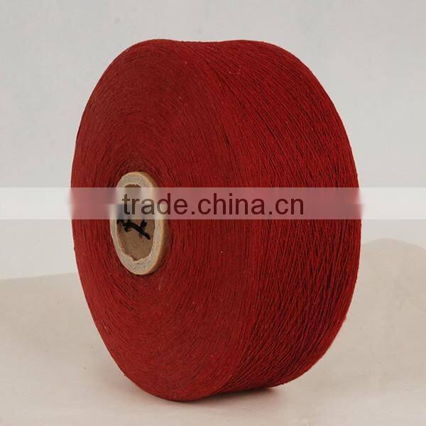 Recycled glove yarn poly cotton blended yarn Ne16 dyed and raw white for knitting