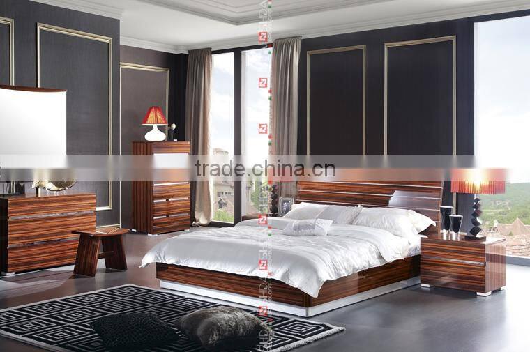 modern bed design 2013 / modern bedroom / modern wood double bed designs B92