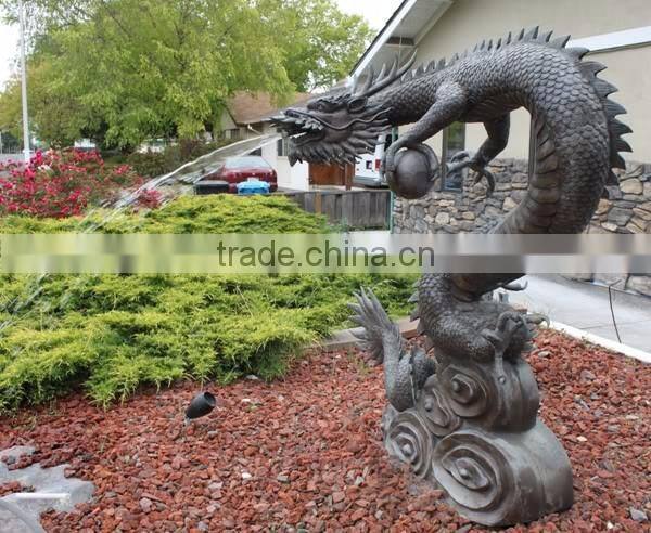 Antique home decor bronze dragon fountain