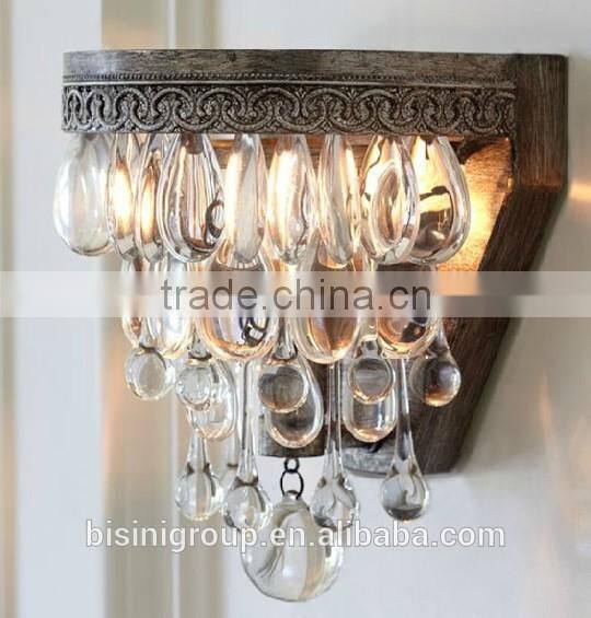American rustic vintage style wrought iron wall lamp design - BF07-80114