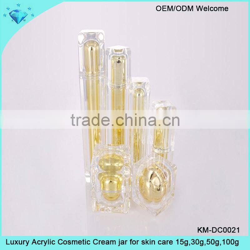 Luxury Acrylic Cosmetic Cream jar for skin care 15g,30g,50g,100g