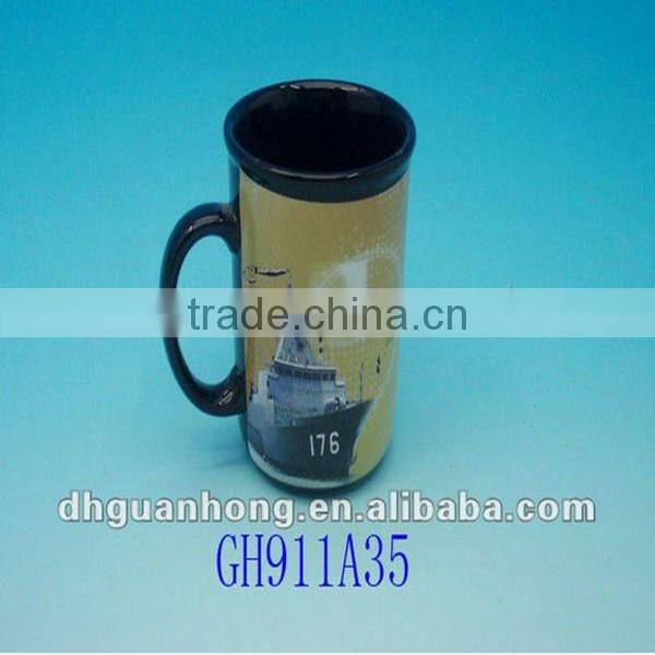 2014 Fancy design hamburger shape ceramic tea mug wholesale