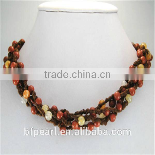 5-8mm Jade and Aventurine Knotted Necklaces