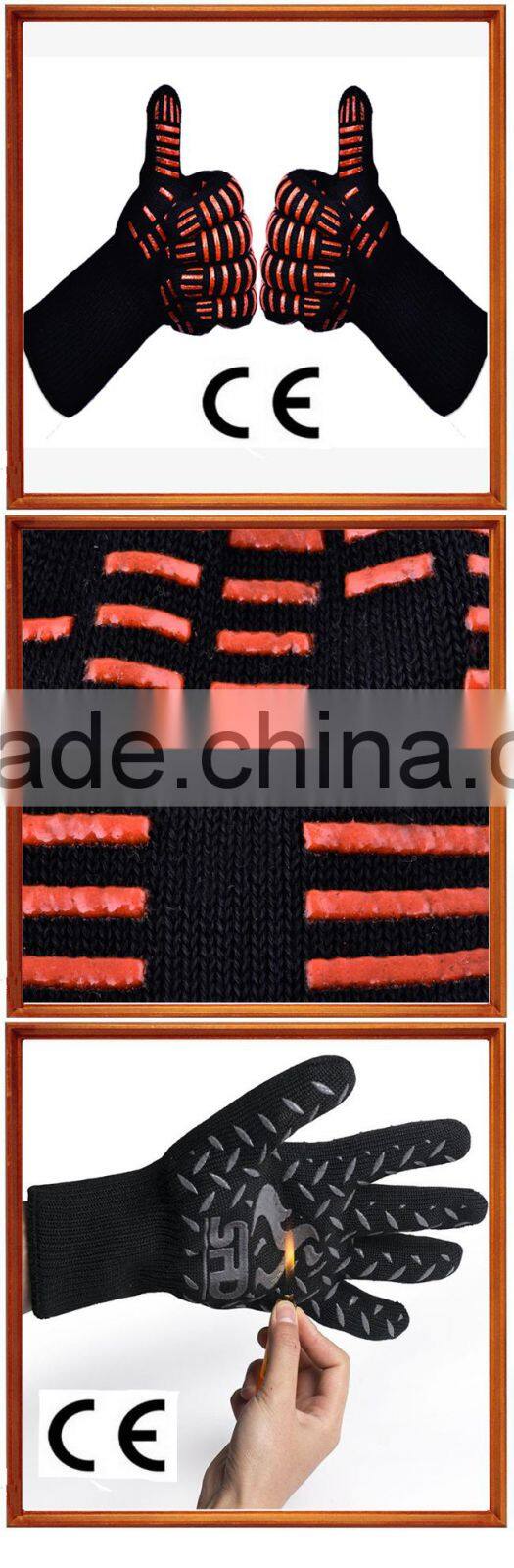 Hot Selling Silicone Heat Resistant Oven BBQ Gloves Cooking Barbecue grilling Mitts for Kitchen