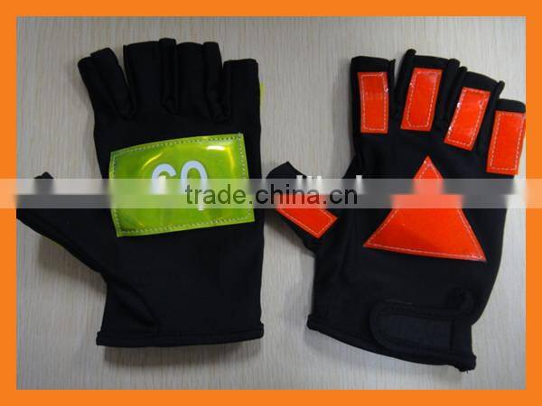 UPF50+ Lycra Sun Protective Reflective Traffic Gloves