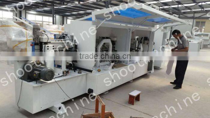 Full Automatic edge banding machine with premilling and corner rounding function and hogging SH450DJK with Motor Power 17.4KW