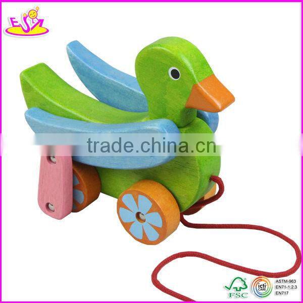 2016 new design kids wooden animal car toy,cute baby wooden animal car toy,most fashion wooden animal car toy W05B091