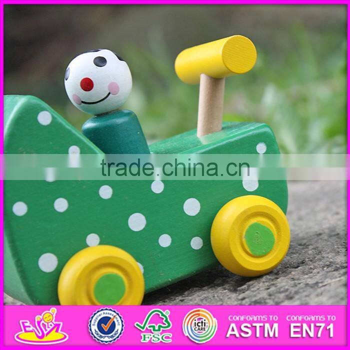 2017 New products kids animal toy wooden toy car plans W04A324