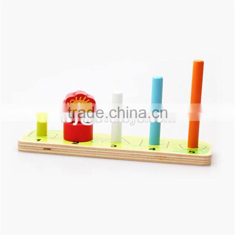 Colorful educational baby stacking toys wooden animal blocks W13D113