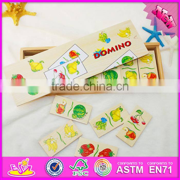 2016 top fashion educational wooden children domino game WJ277620