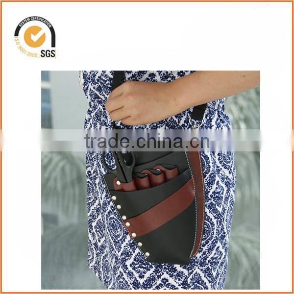 Black Artificial Leather Rivet Scissors Clips Organize Bag Hairdressing Holster Pouch Mobile Holder Case