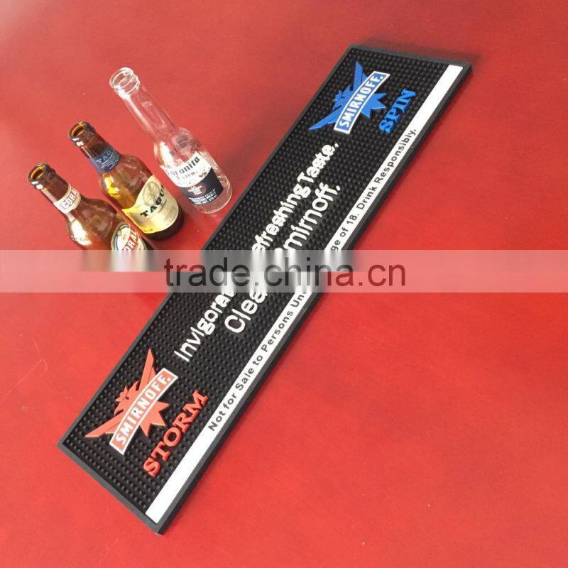 OEM pvc bar mat printing promotional rubber bar mat