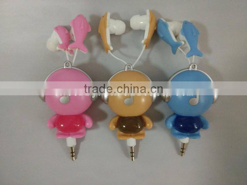 high quality 3.5mm retractable earphone with handly cable manager
