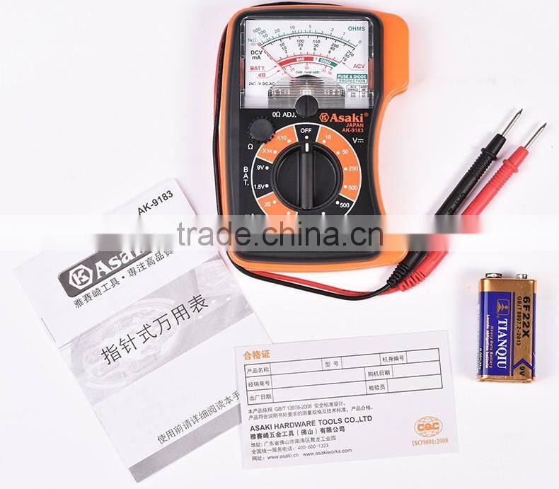 AK-9183 school home use pocket type analog multimeter