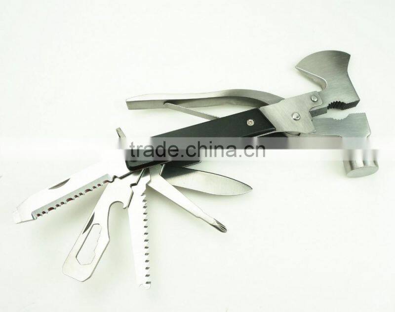 91021 6 Inch Multi Tool Stainless Steel Hammer Multifunction Foldable Portable Combination Tool Clam