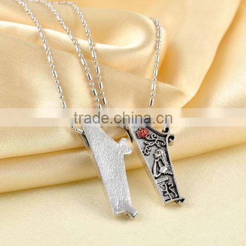Cheap 2016 new The Nightmare Before Christmas Jack Lisa Couple Pendant Necklace Jewelry Gift