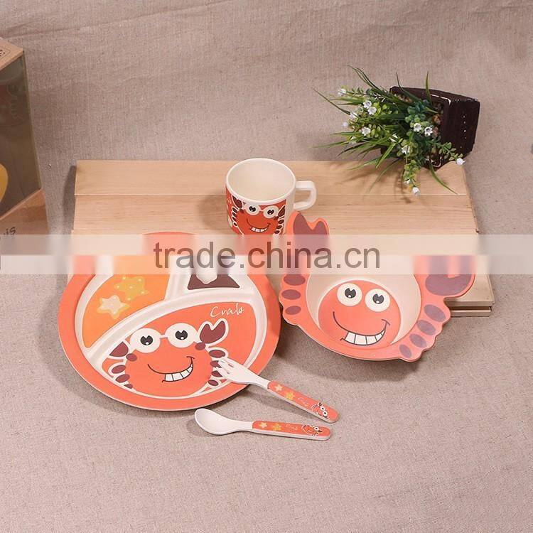 Eco-Friendly Baby Bamboo Fiber Tableware Wholesale Dinnerware Set