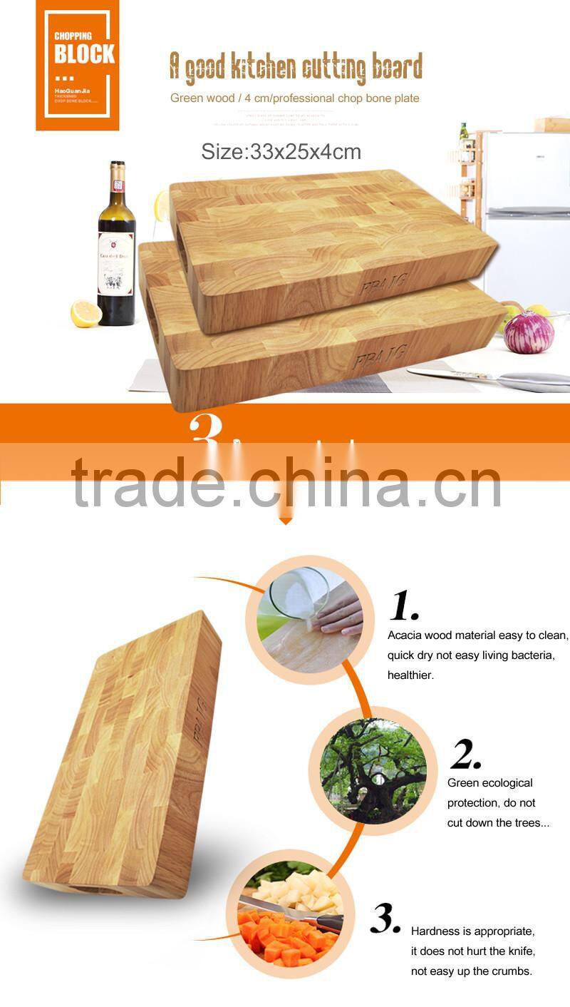 wholesale rubber wood chopping block square