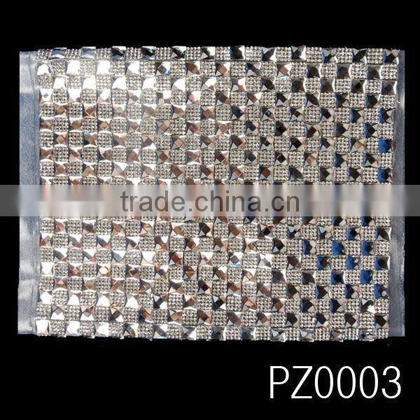 PZ0009 hot fix acrylic diamond crystal adhesive rhinestone sheets for shoes sticker