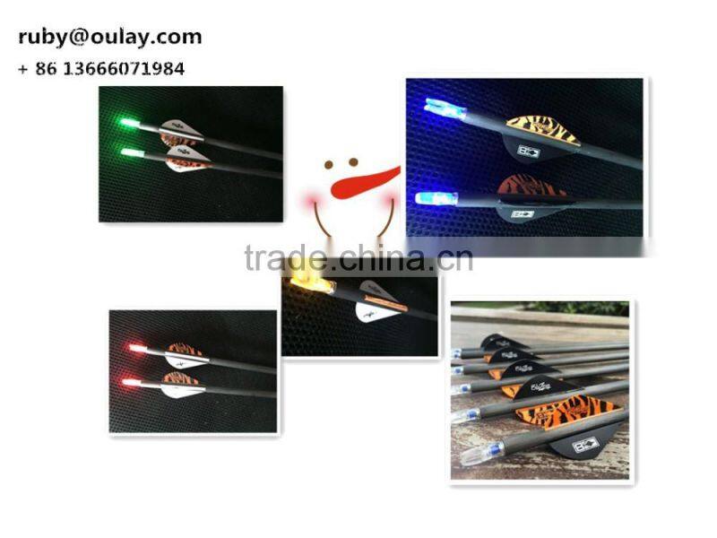 Carbon Arrows With Automatic Lighted Led Nocks/S nocks And Blazer Vanes
