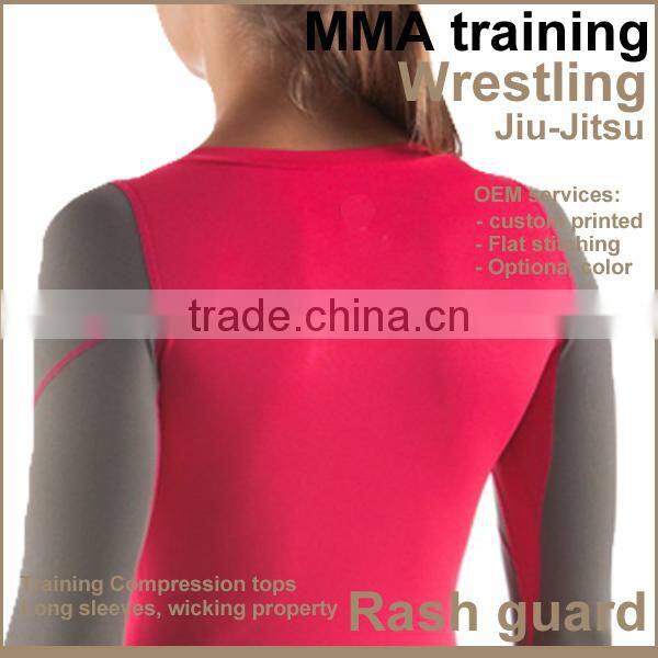 Technical top polyester Rashguard women's compression top