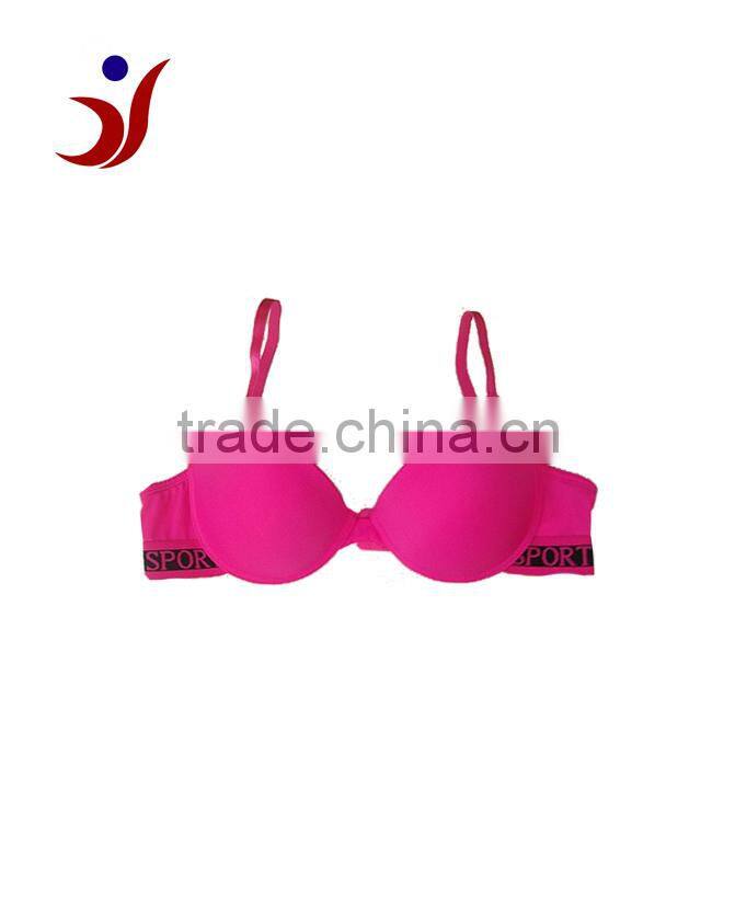 js-115 Popular Comfortable Sexy Push up Sports bra with printing letter (accept OEM)