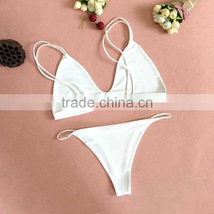 2016 new style 4 pure color fashion sexy girl bikini set