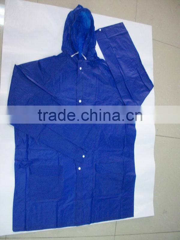 ADULT EMBOSSED/PLAIN PVC WATERPROOF JACKET LIGHT WEIGHT RAIN JACKET