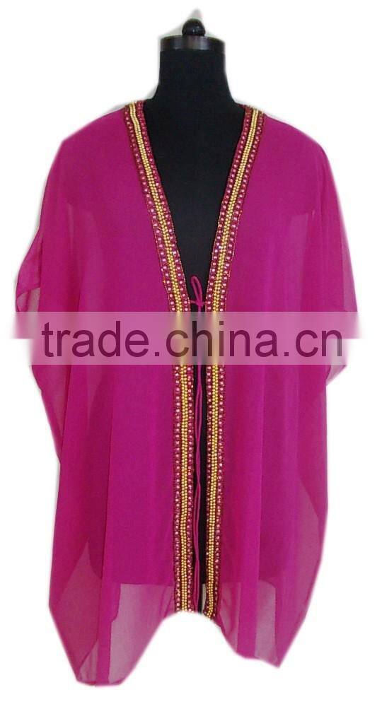 Printed Chiffon Beach Kaftan