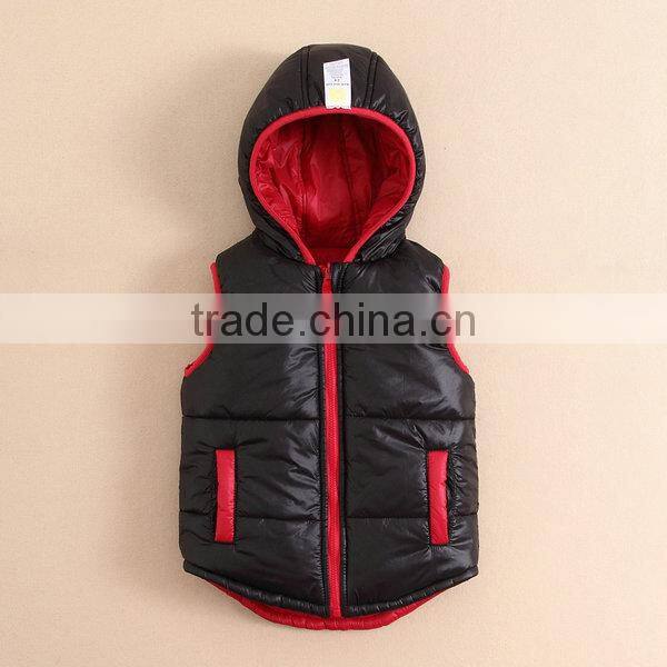 Wholesale mom and bab infant and toddler jackets, two sides wear kids boys vest winter