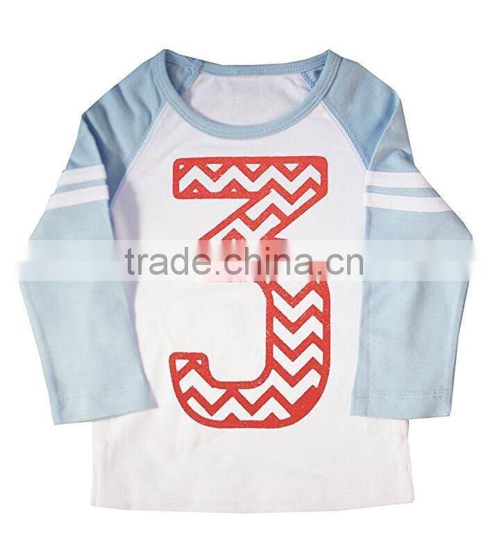 Baby Boys' names unique pictures ruffle raglan Birthday Chevron Stripe Raglan T-shirt