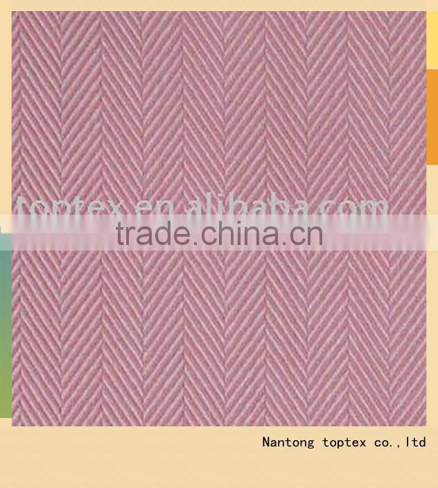 100% cotton plain dyed herringbone garment fabric