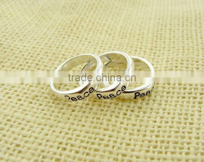 Ladies silver round love wedding ring for couple in love