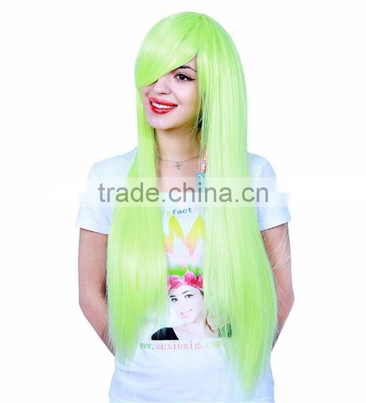 Bright Colorful Women Synthetic Hair Wig Halloween Cosplay Costume Party Wigs High Quality