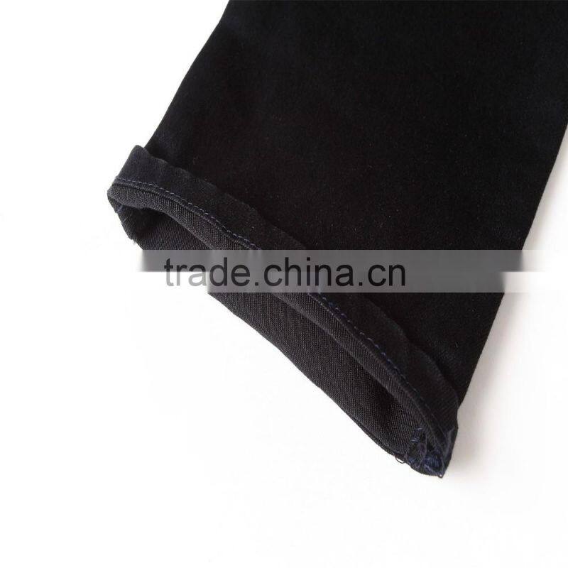 2016 Hot men's fashion men's jeans brand cyclists hole zipper jeans personality male personality beggar pants